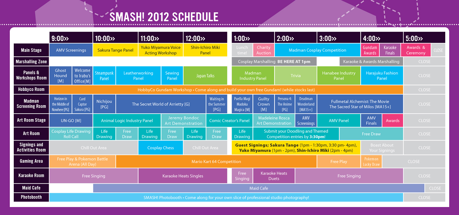 SMASH! 2012 Schedule – Capsule Computers