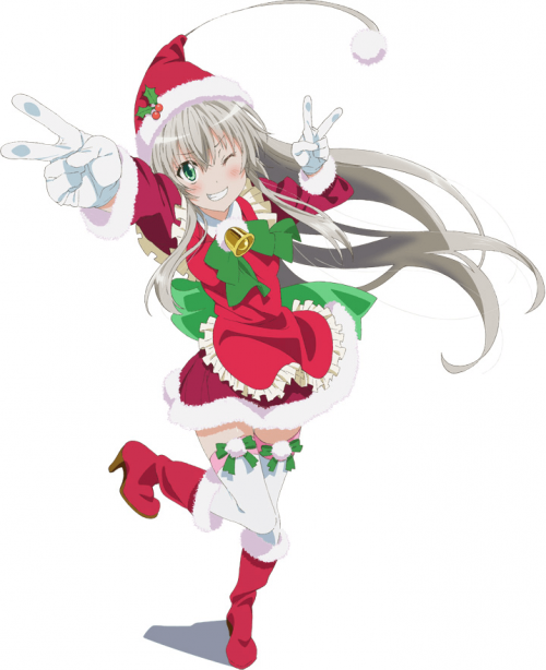 Nyaruko-san wishes everyone a Happy Space Christmas
