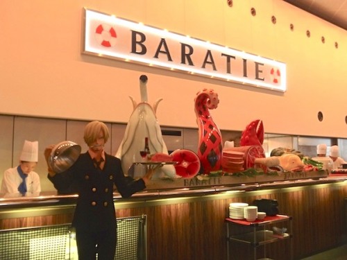 Sanji welcoming everyone to the restaurant.