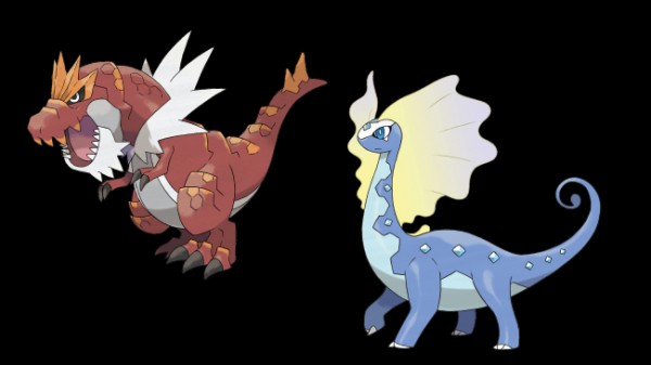 Tyrantrum and Aurorus' Official Artworks