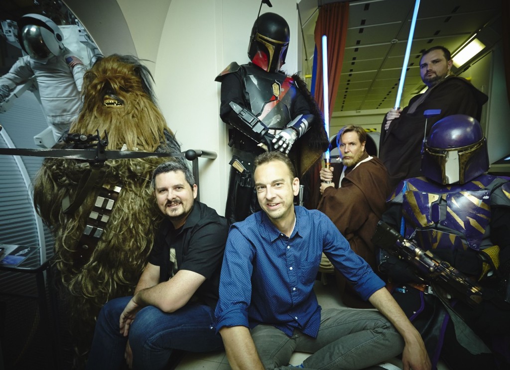 Rand Ratinac & Lance Fensterman with members of the Rebel Legion & Mandalorian Mercs (Geoffrey Sullivan, Cameron Smith, Shay Force, Ben Dumont & Kat Dockrill), Powerhouse Museum, photographer Shane Rozario.
