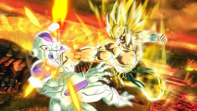 Screen shots from the fight against Golden Frieza