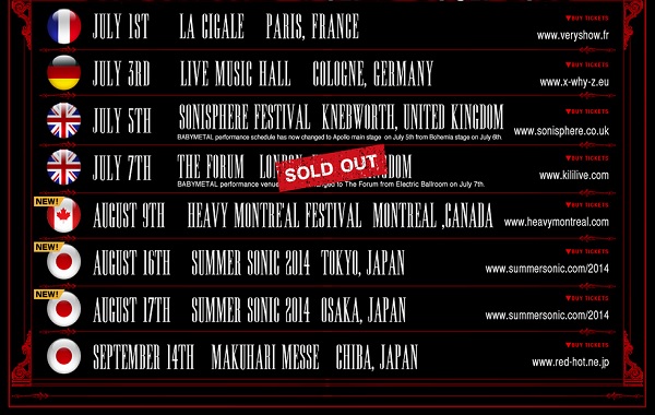 Babymetal Tour Dates Usa Babymetal Tour Dates Usa