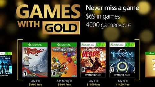 Xbox Games with Gold July 2016 Line Up Revealed