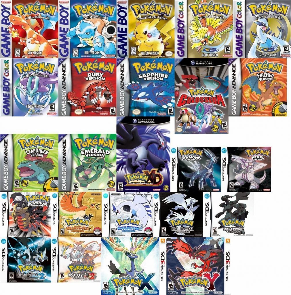 pokemon video games list