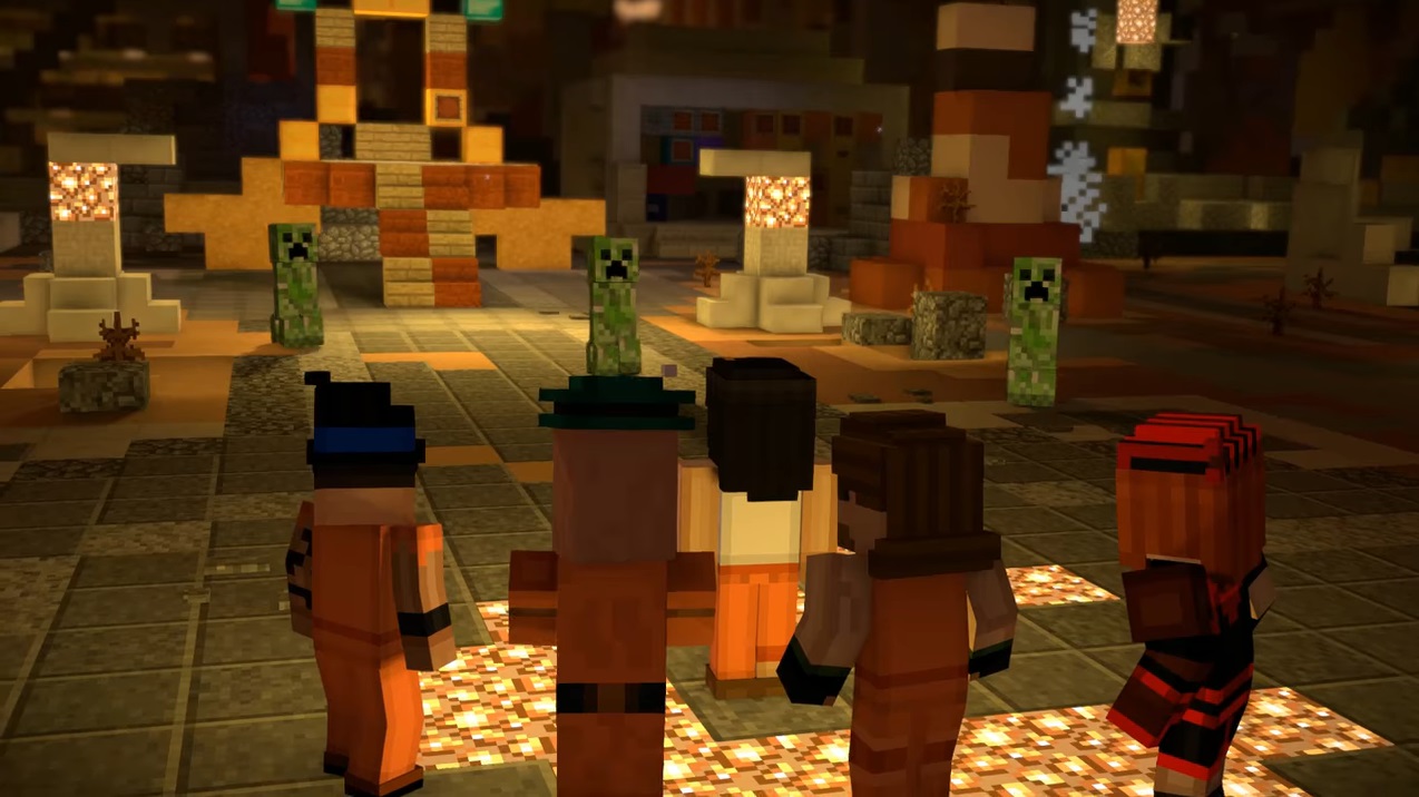 Characters and Voice Actors - Minecraft: Story Mode Season 2 Episode 4 -  Below The Bedrock 