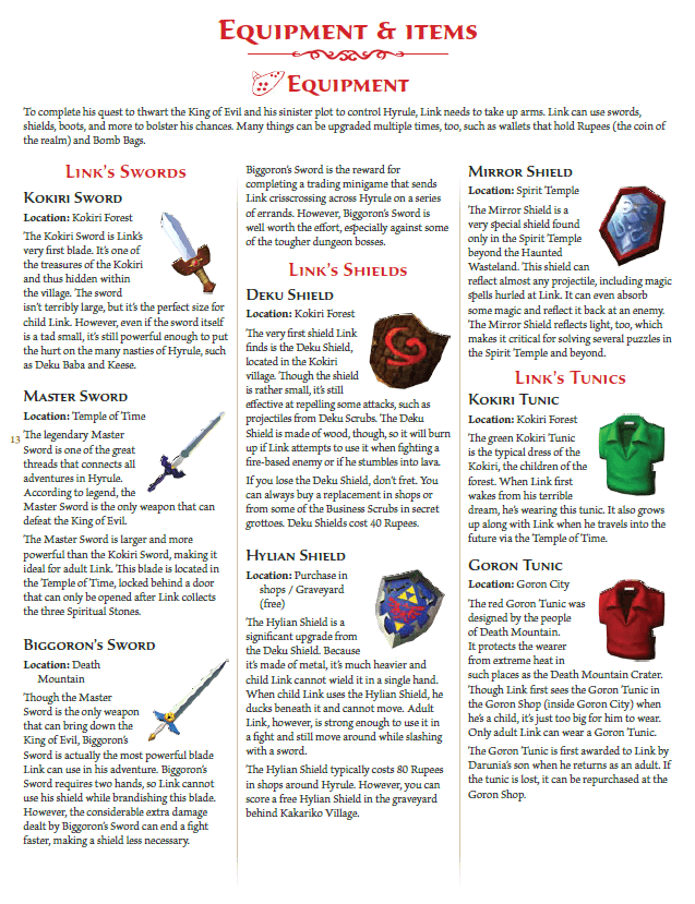 How to build every Legend of Zelda Link in D&D 5E, from Ocarina of