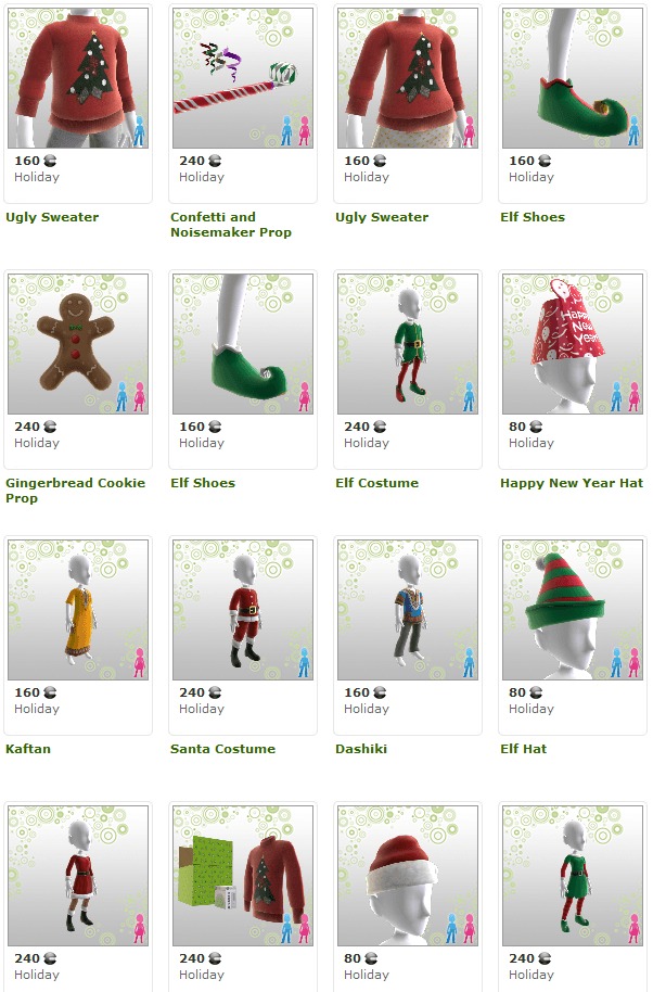 ChristmasThemedItems-XboxliveAvatars