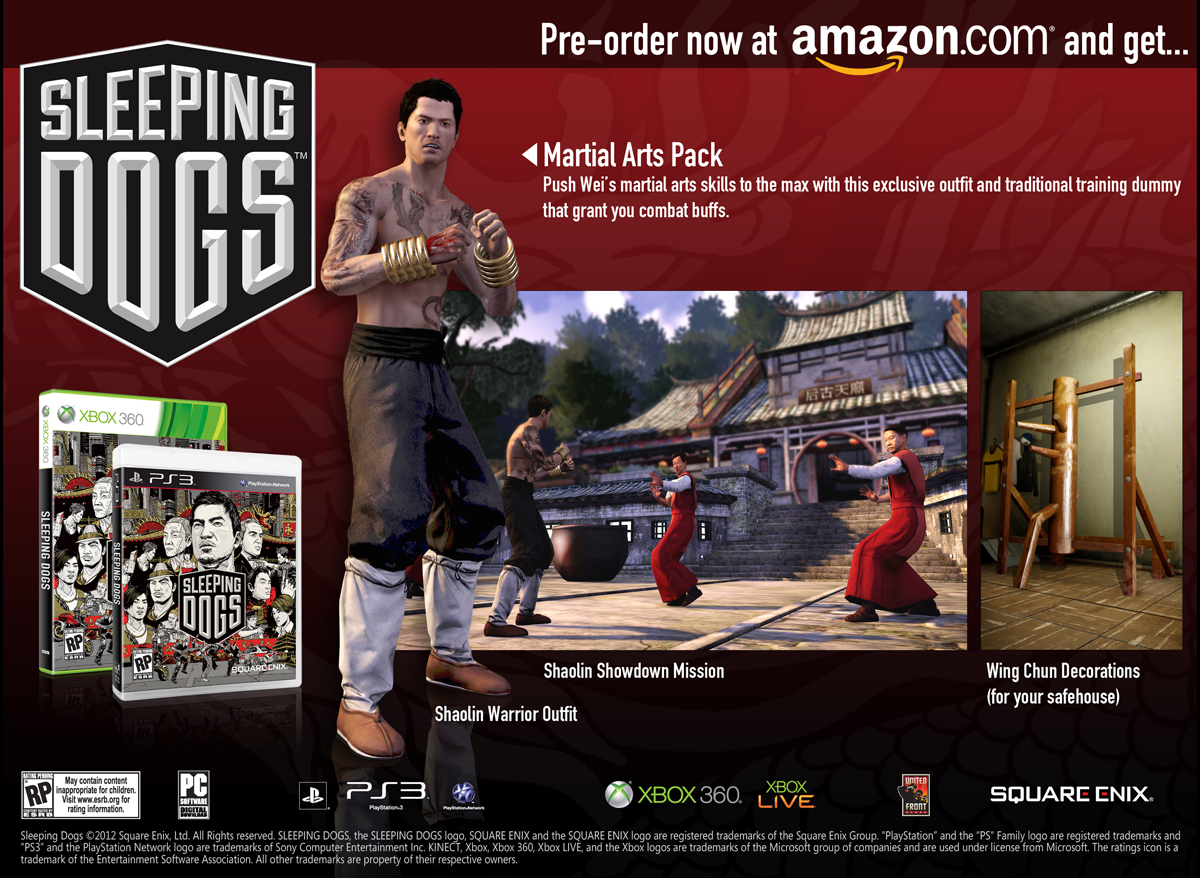 Sleeping Dogs set for release on August 14th, pre-order bonuses revealed