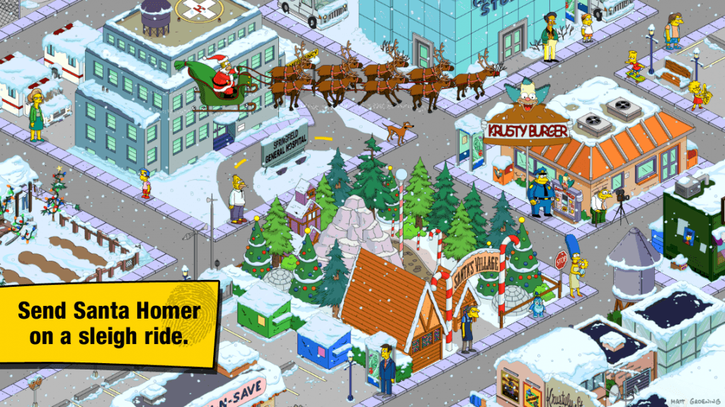 The Simpsons Tapped Out Christmas Update Released Capsule Computers