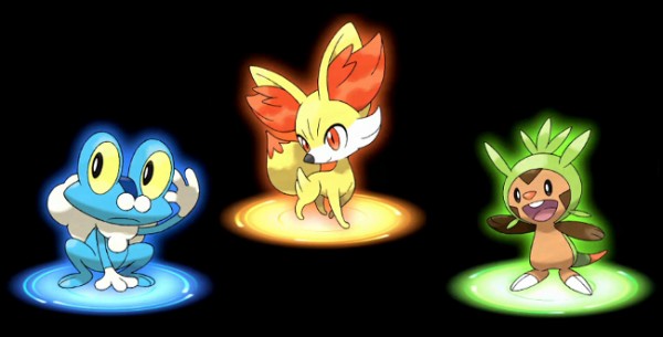 The rookies of the Pokemon world at this point in time. X and Y Starters.