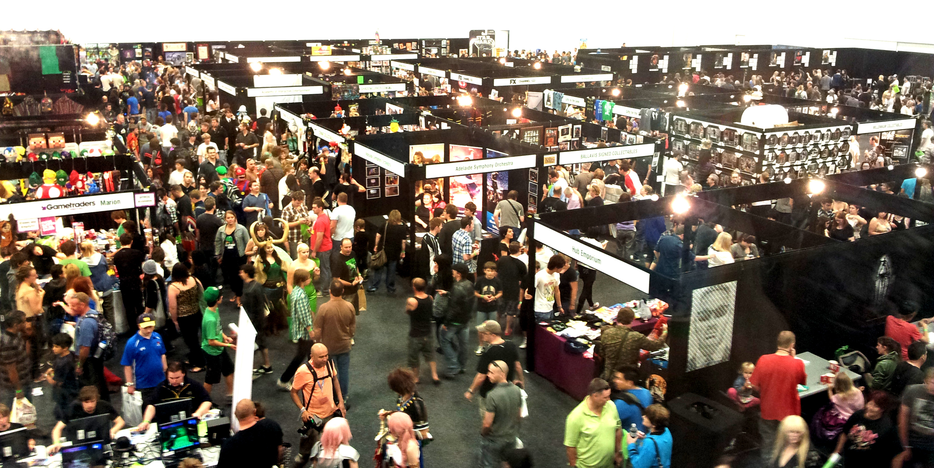 The show floor at the Adelaide Oz Comic-Con.