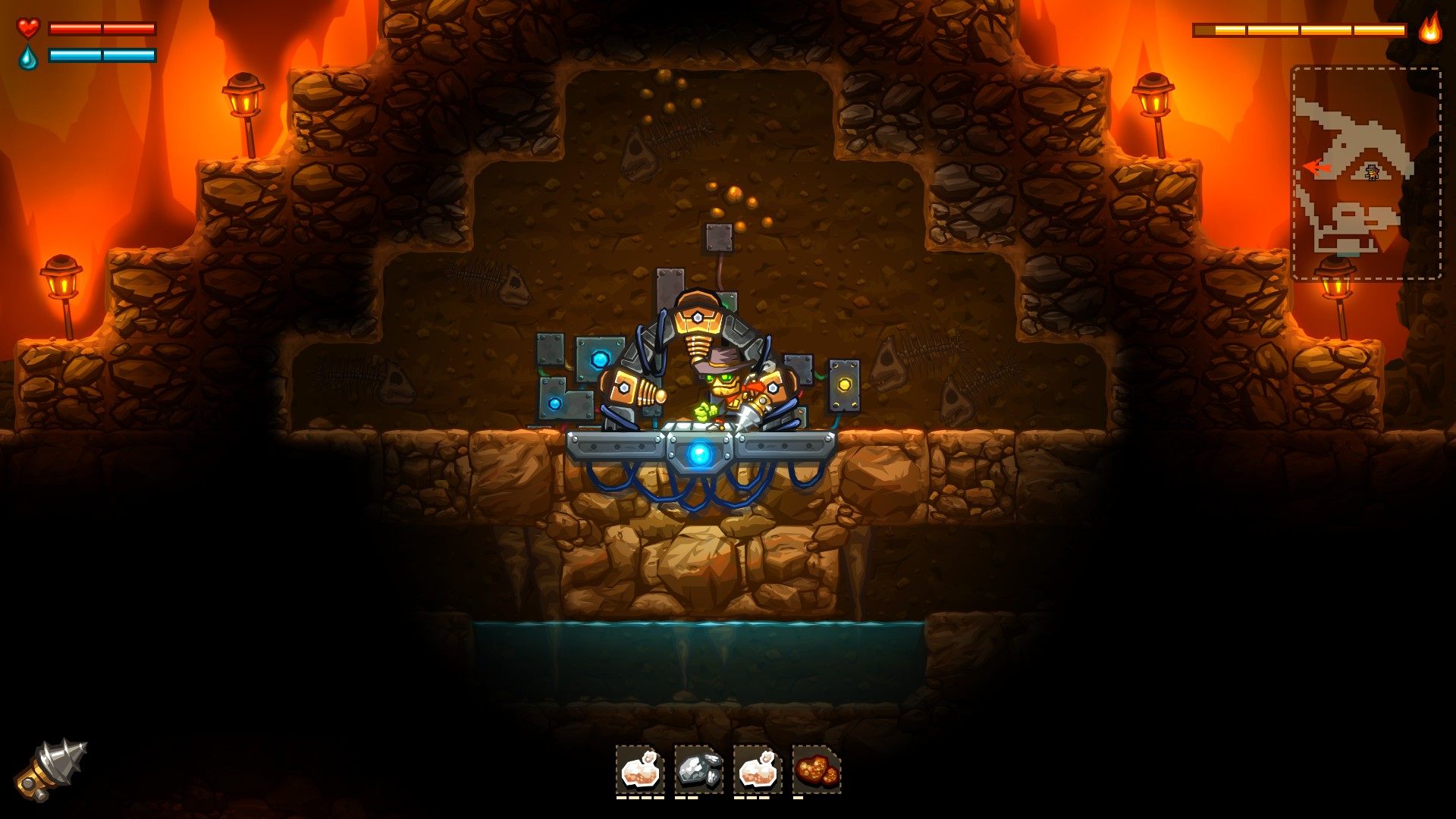 Steamworld dig 2 карта со всеми обозначениями