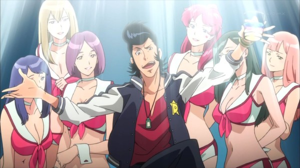 All these women and only 2 hands. The curse of being Space Dandy.