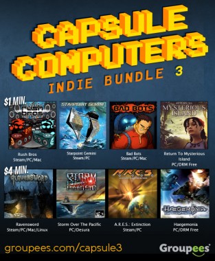 Capsule Computers Groupees Indie Bundle 3 Now Available - Capsule Computers