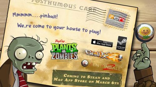 Plants vs. Zombies Pinball Coming to Steam and Mac App Store