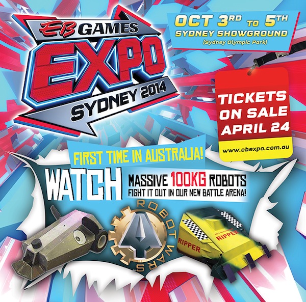 EB Expo 2014 Attracts Major Publishers, Robot Wars, Tickets OnSale