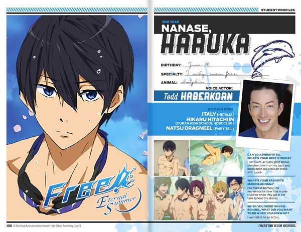 Free! Eternal Summer’s Haruka Nanase to be voiced by Todd Haberkorn