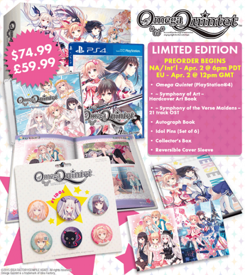 Omega Quintet Limited Edition Announced; Pre-Orders Open April 2nd