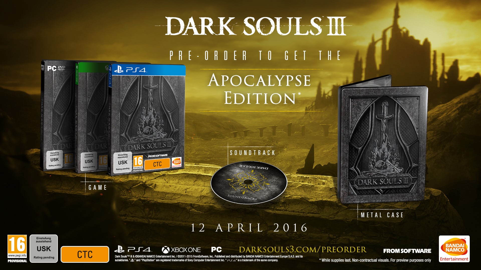 Release Date & Collectors Editions Announced for Dark Souls III