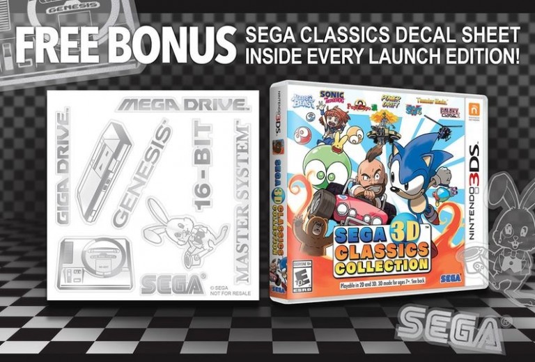Sega 3D Classics Collection to come with a Set of Retro Decals