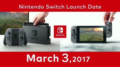 Nintendo Switch Launches Worldwide on March 3rd
