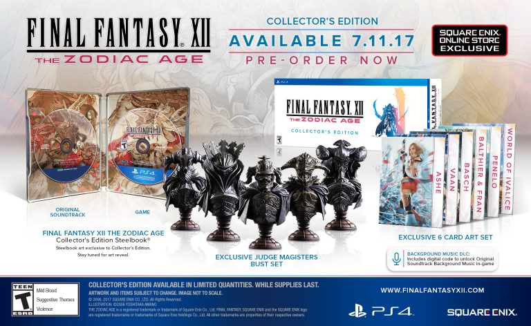 Final Fantasy XII: The Zodiac Age Limited Editions Revealed