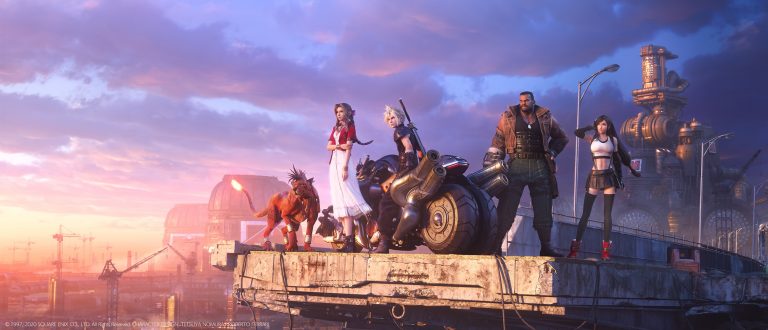 Final Fantasy VII Remake Key Visual Highlights Main Characters