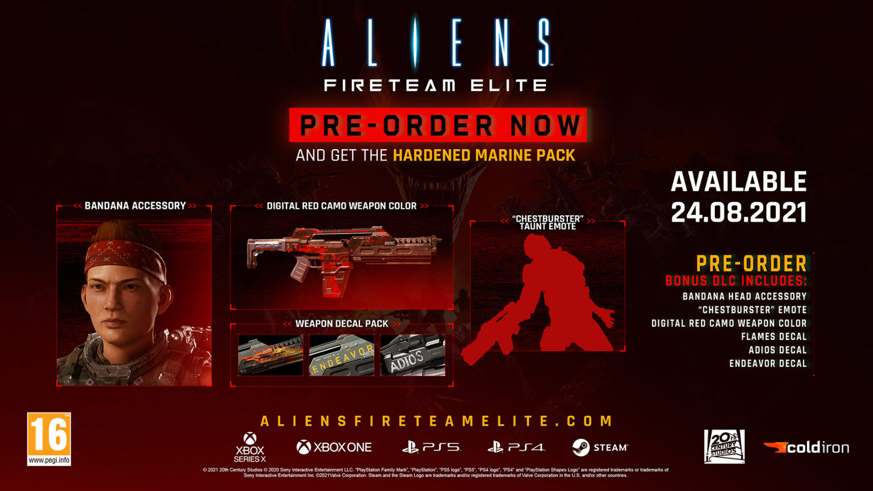 Aliens Fireteam Elite releases August 24 Check out the Deluxe