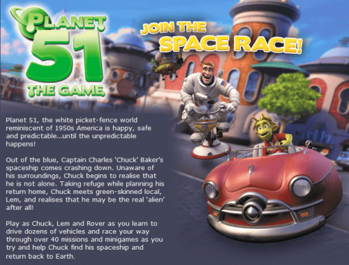 Sega's Planet 51 Crash Landing to a Console Near you !!