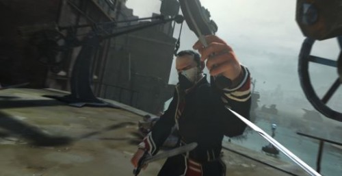 Dishonered screenshot hints at gun and sword combat