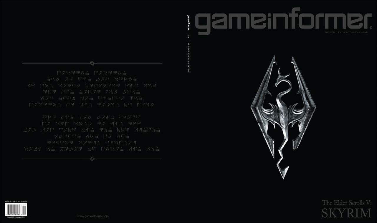 The Elder Scrolls V: Skyrim cover contains a secret message