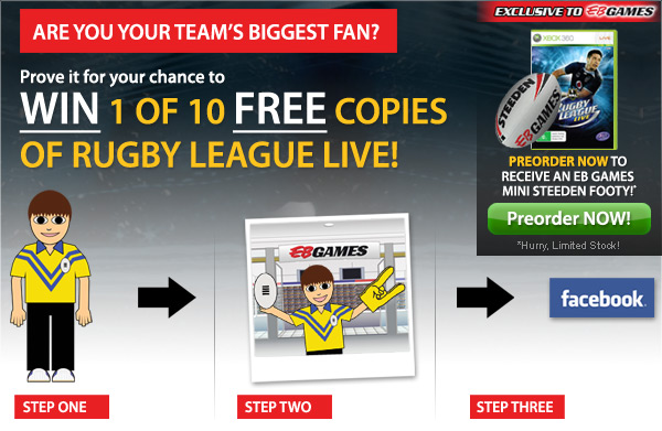 Win a copy of Rugby League Live from EB Games!